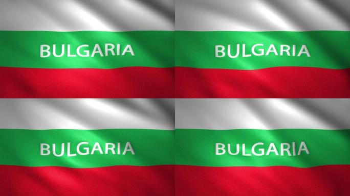 带有国名的保加利亚国旗