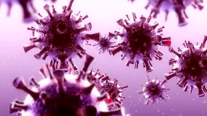 病毒细胞3d立体特效素材红色毒株