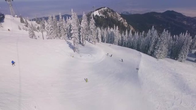 罗马尼亚波亚纳布拉索夫滑雪坡鸟瞰图5