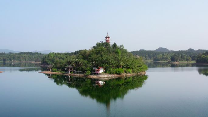 四川岳池县翠湖风光