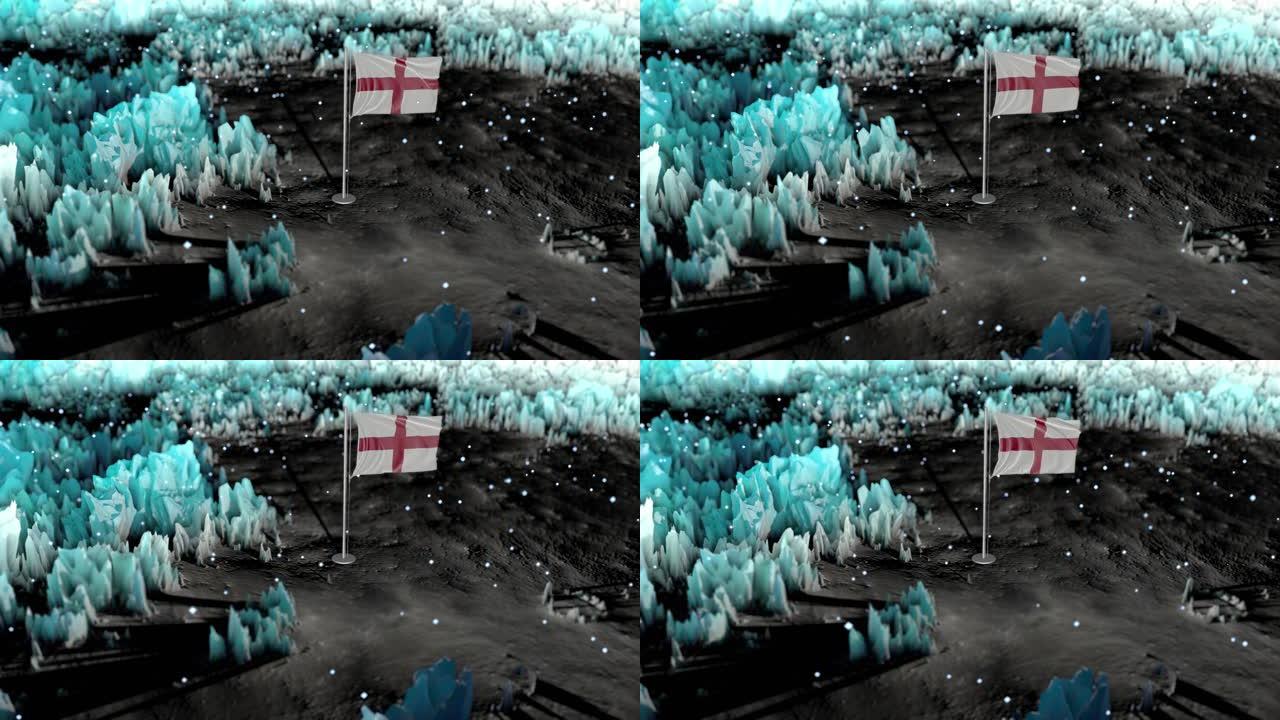 英格兰史诗旗帜背景循环
