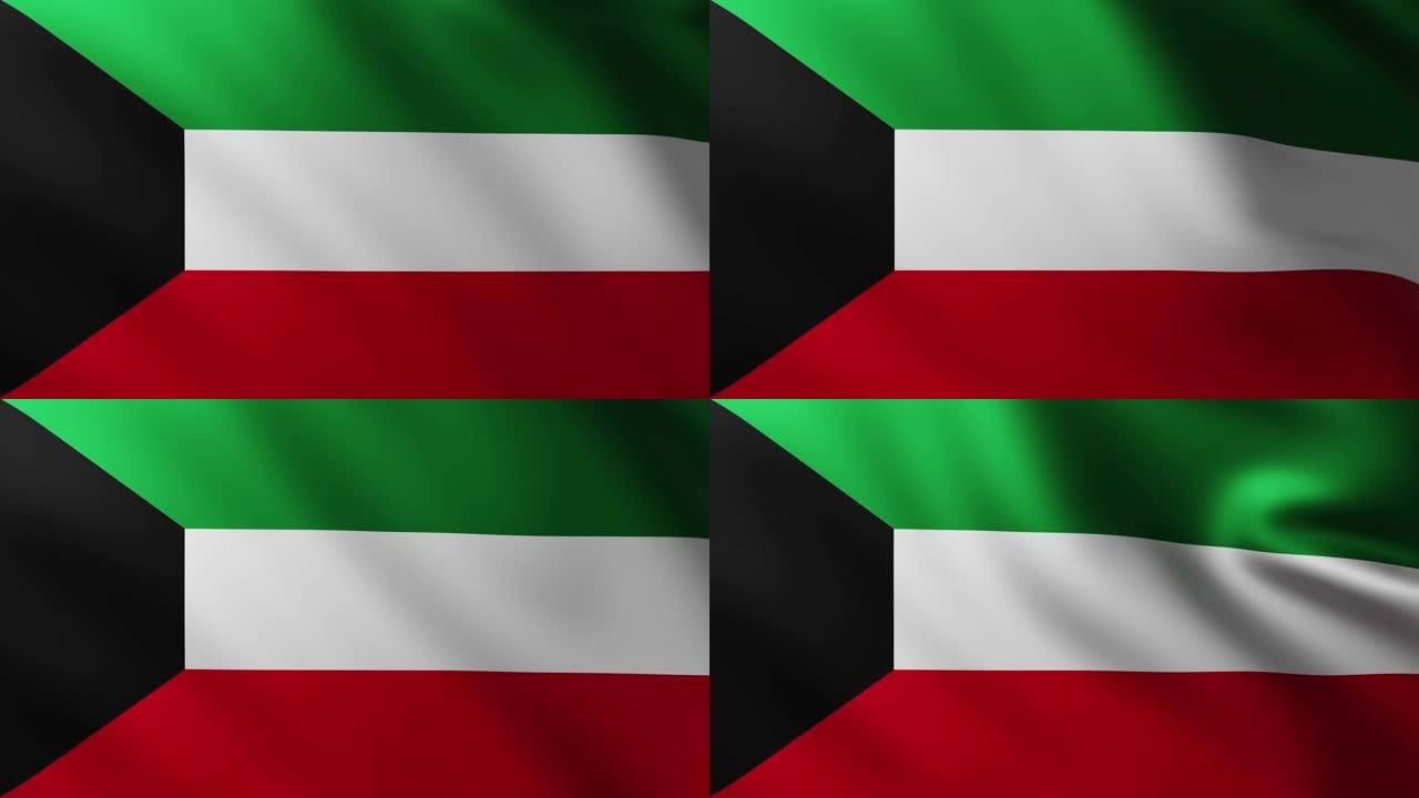 科威特大屏幕背景飘扬的大旗