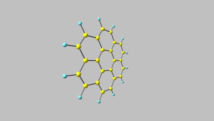 Coronene molecule旋转视频全高清