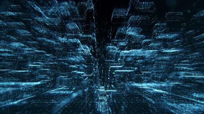 未来矩阵网络环境蓝色粒子动态互联网智能科