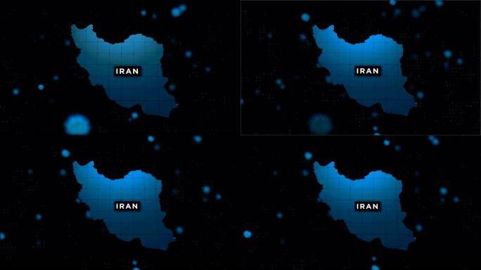 4k冠状病毒爆发与伊朗地图冠状病毒概念