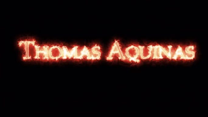 托马斯·阿奎那用火写的。循环
