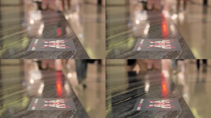 新型冠状病毒肺炎大流行期间保持社会距离的安全距离保证重新开放