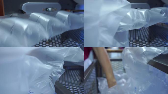 自动机器连续包装塑料气泡，用于保护产品whlie运输