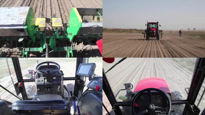 拖拉机耕地 农业科技
