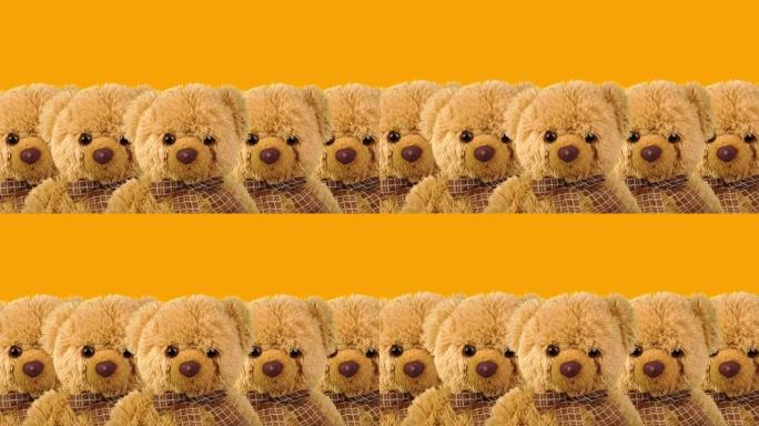 棕色背景上的泰迪熊。色度键。绿屏