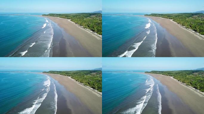 鸟瞰图，美丽的乌维塔海滩，哥斯达黎加，蓬塔雷纳斯。