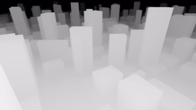 3D城市地图黑白盘