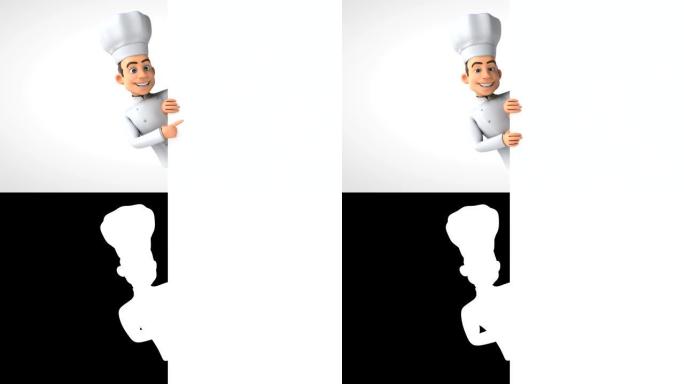 有趣的卡通厨师角色