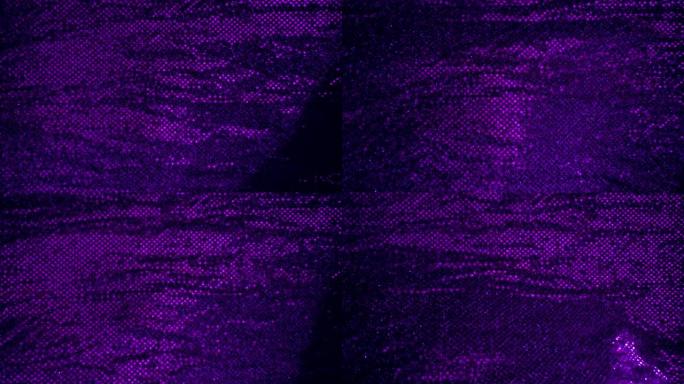 闪光闪亮紫色 | 紫色无缝波浪织物背景 | 丝布在风中飘扬