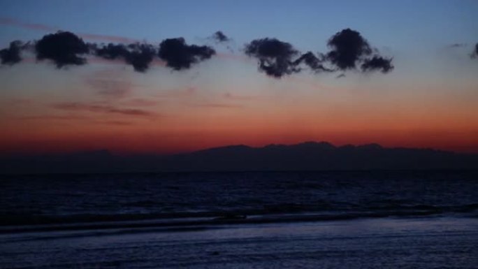 沙姆沙伊赫红海岸边的日落景色