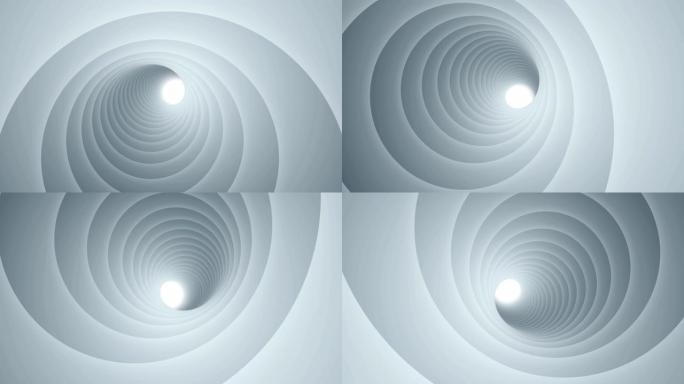 抽象圆形背景3d空间隧道动画