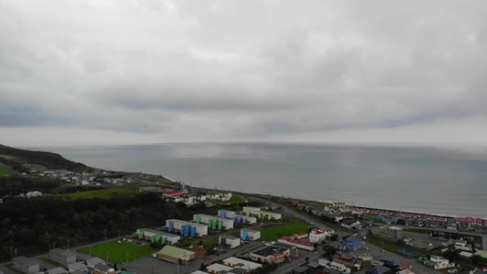 日本北海道日高地区新卡浦町的市容。Niikappu-cho以饲养赛马而闻名。