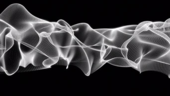 抽象网格波背景抽象艺术波纹线条