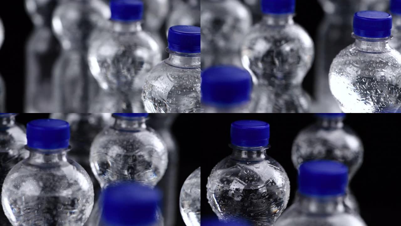 塑料瓶中的冷冻瓶装水
