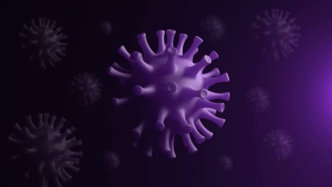 转弯环紫色新型冠状病毒肺炎冠状病毒背景