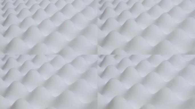 凹凸不平的床垫背部放松表面由现代泡沫制成特写缓慢倾斜4K