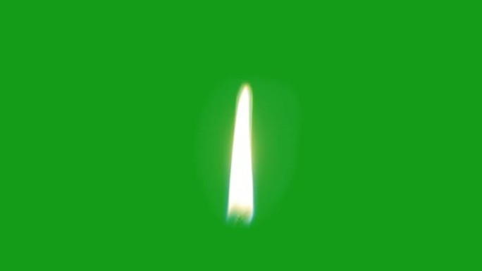 绿屏背景蜡烛火焰运动图形