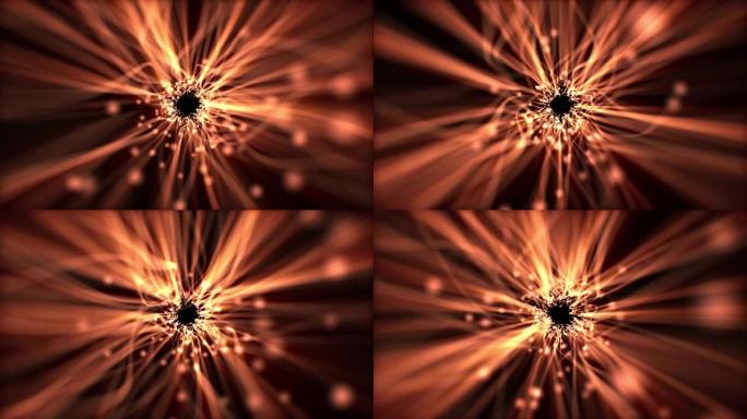 暖粒子光束动画