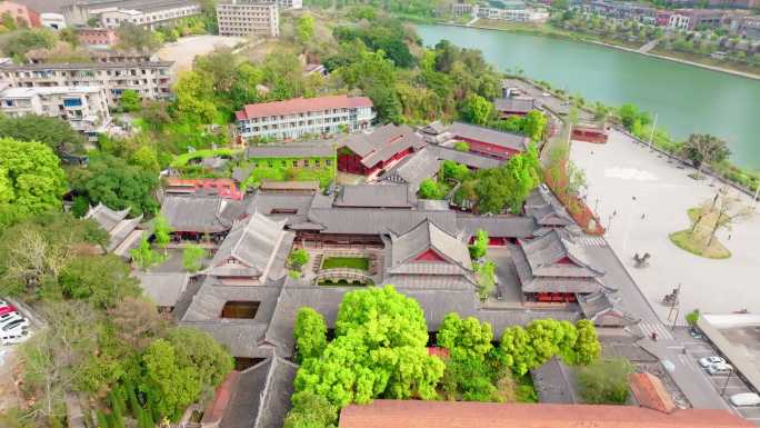 航拍内江圣水寺