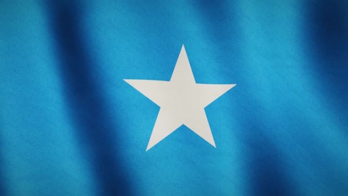 索马里挥舞旗帜全屏旗帜背景-无缝循环视频动画