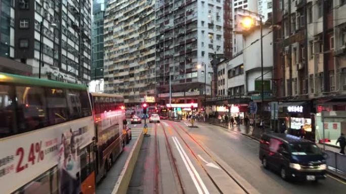 下雨天香港电车之旅-炮台山