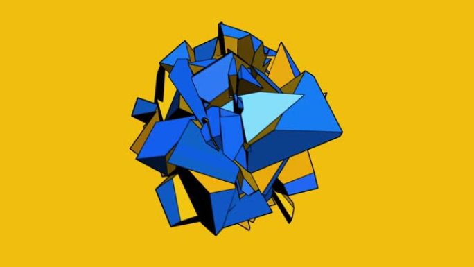 现代抽象立方体时尚旋转。双色4k尺寸。插图