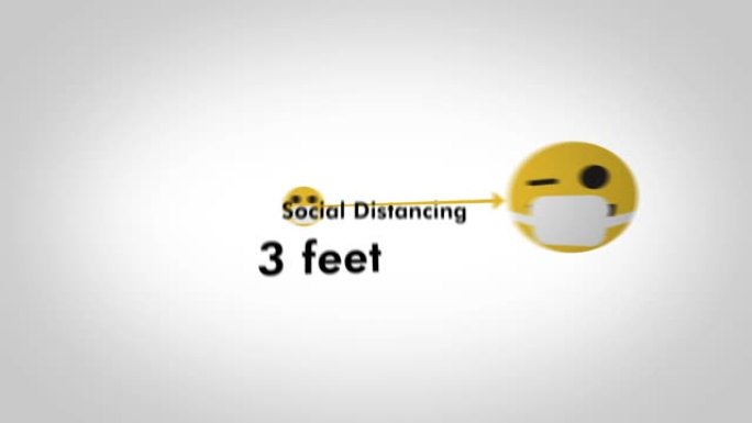 社交距离表情符号