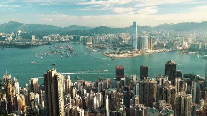 从太平山看香港的天际线