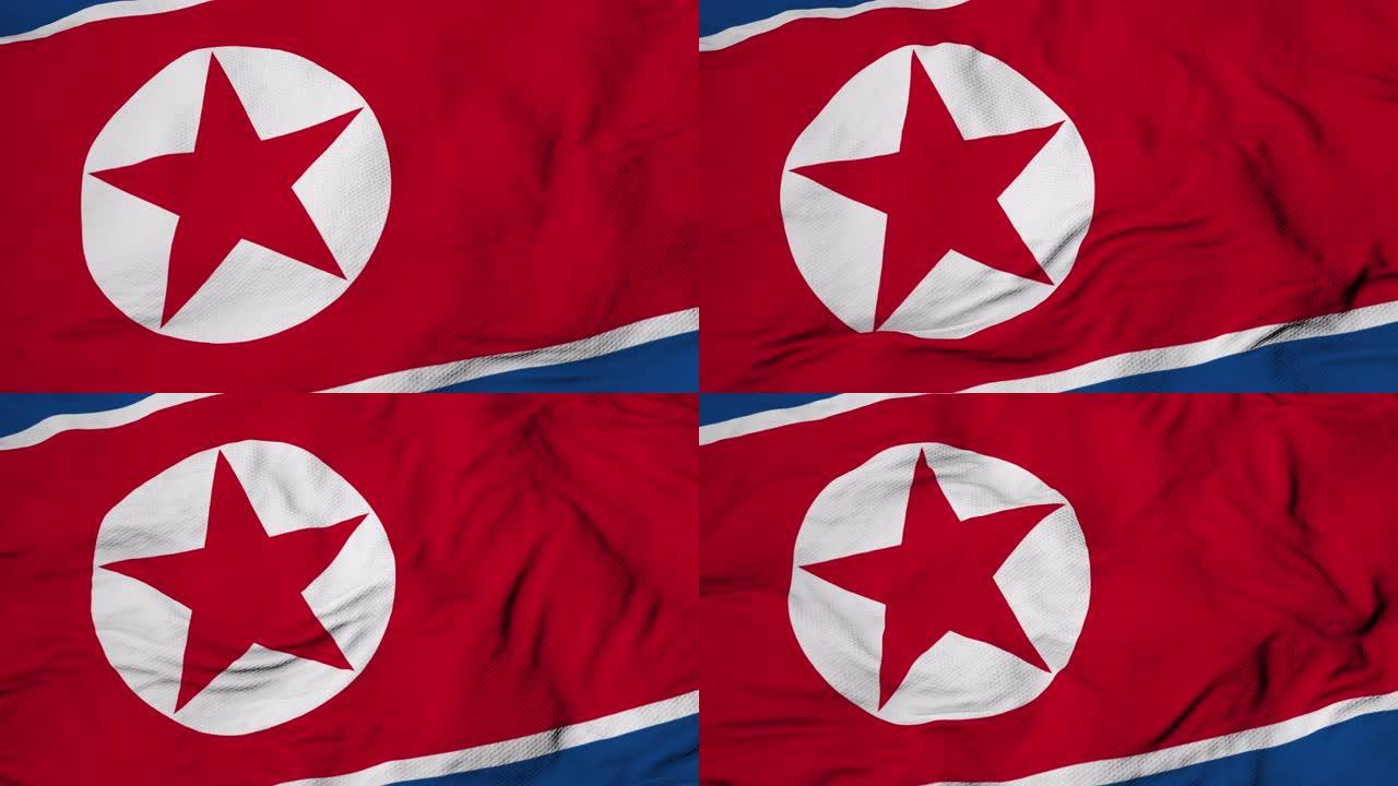 朝鲜国旗的3d动画
