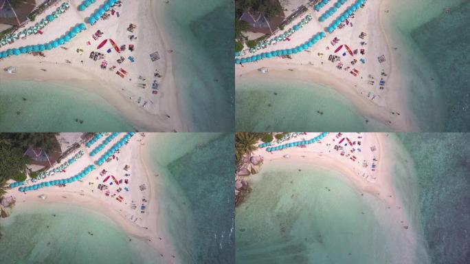 泰国素叻他尼高帕-恩干区南源岛海滩无人机视频高涛