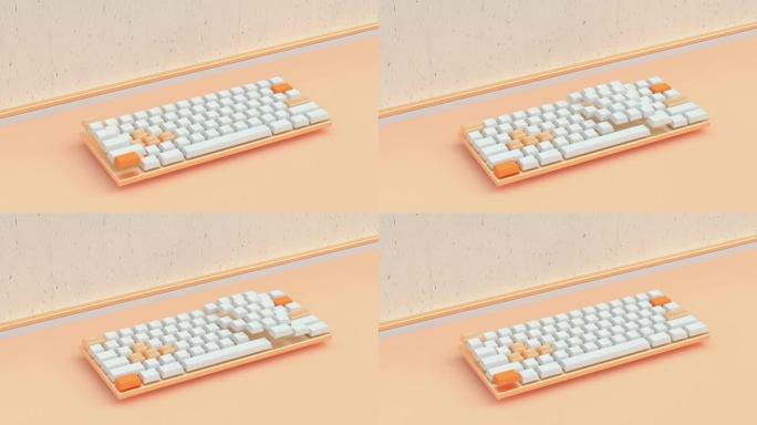 3d渲染抽象运动计算机键盘
