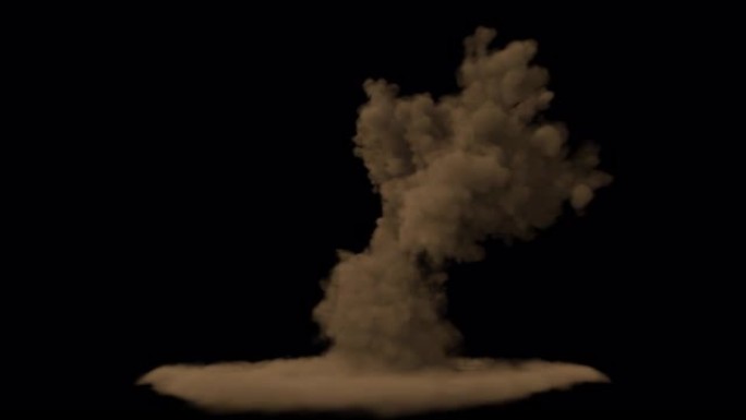 火灾爆炸和烟雾特写。爆炸在孤立的黑色背景与阿尔法通道，火和炸弹爆炸，巨大的真实气体爆炸，燃烧的火，真