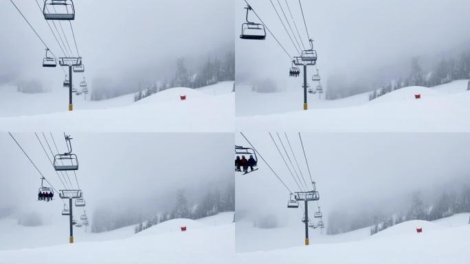 美国科罗拉多州的恶劣天气滑雪