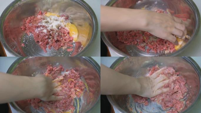 烹饪肉排的过程