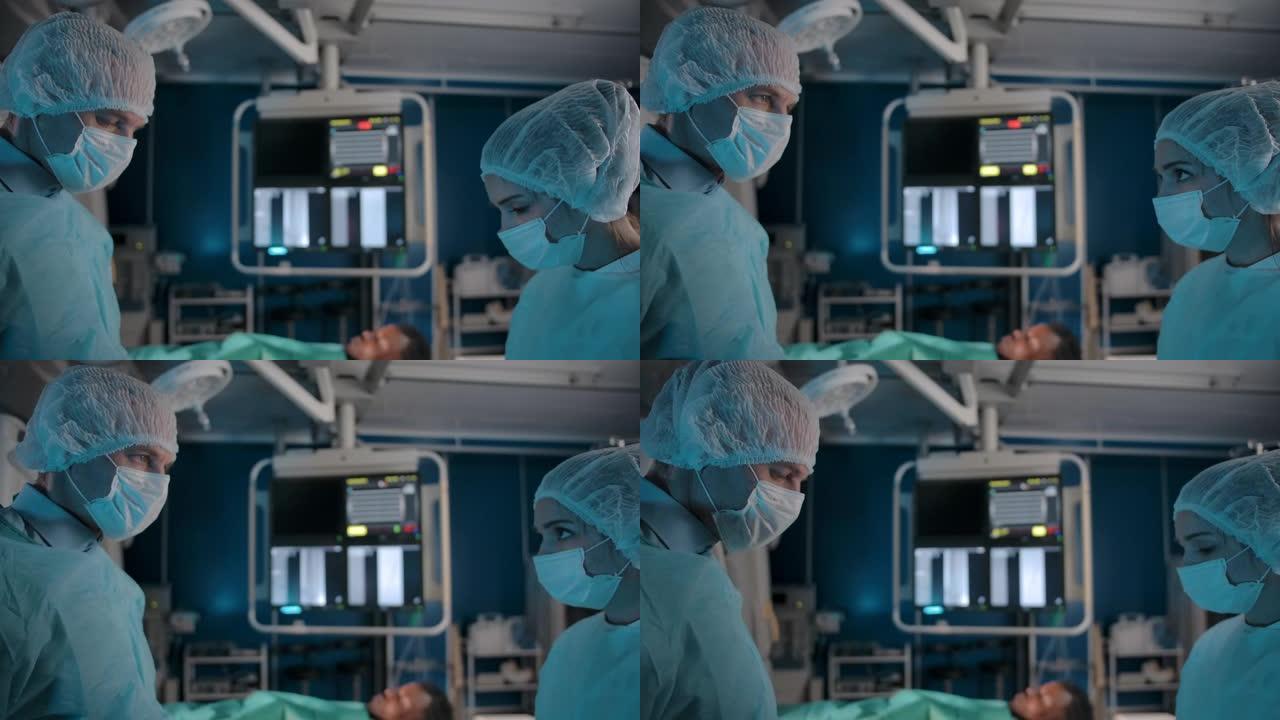 在手术室里，两位严肃的医生互相看了看，然后才做出决定