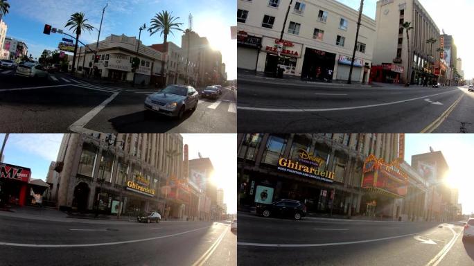 空空的好莱坞街道的4K视频