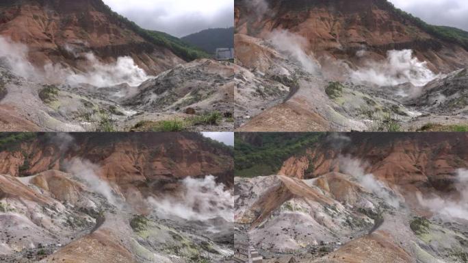 日本北海道地狱谷或地狱谷的温泉股票视频