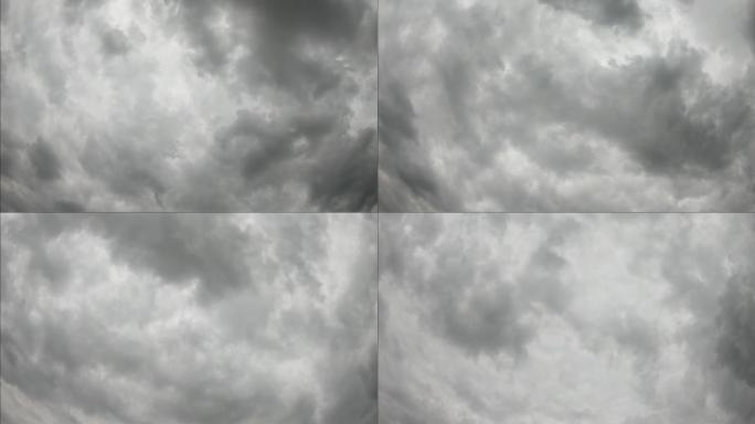 灰云遮住了整个天空。阴天。延时。