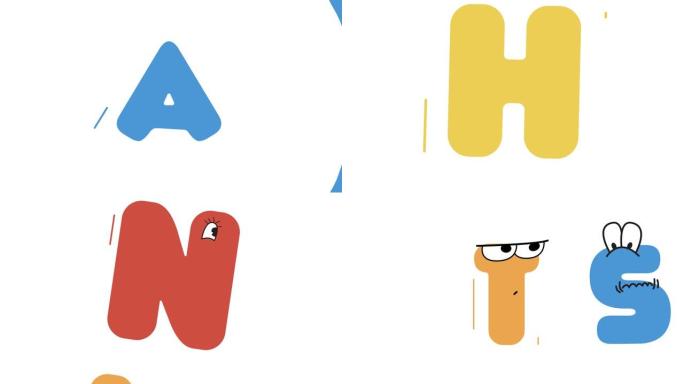 儿童动画英语字母表