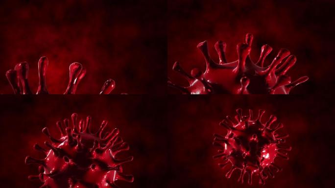 抽象冠状病毒移动病毒-细胞运动-图形