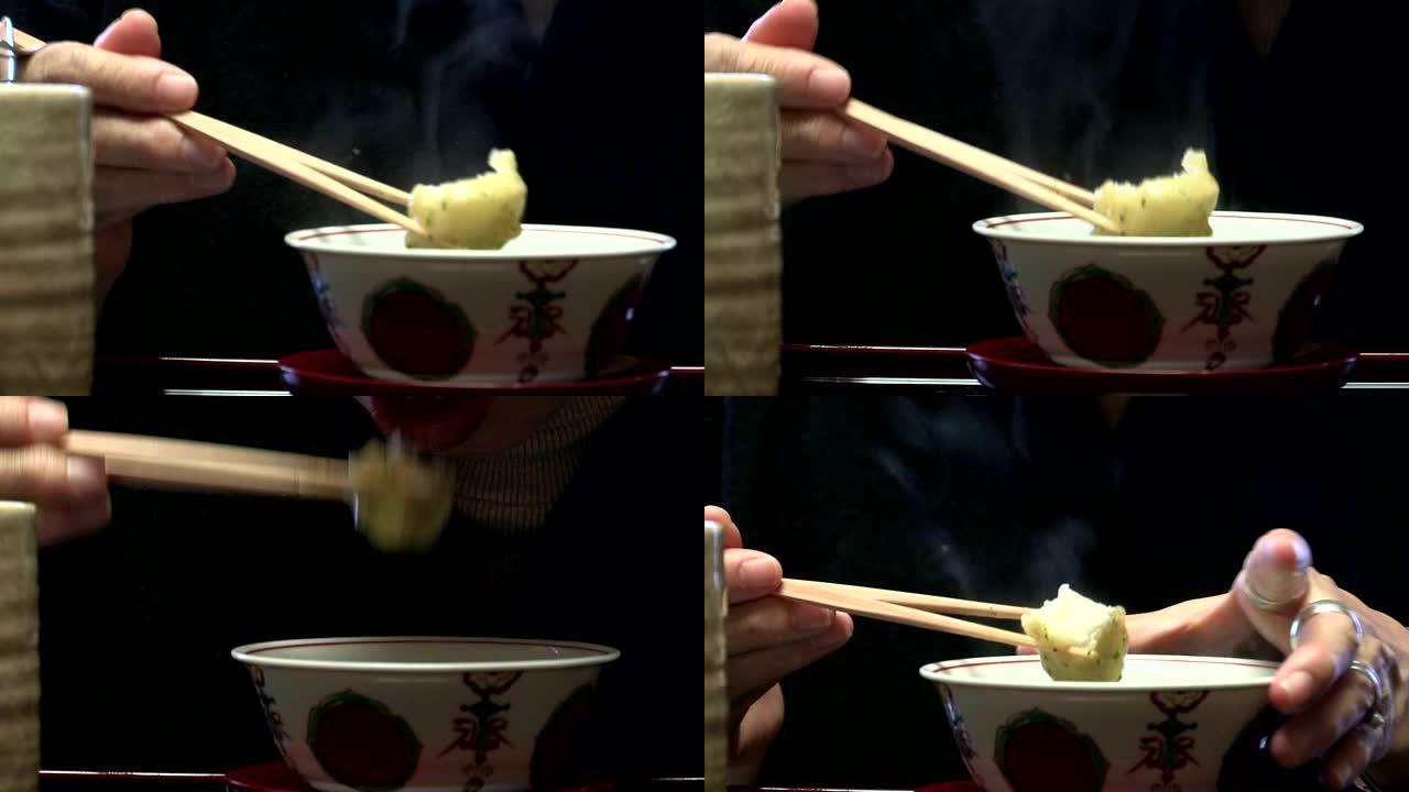 用筷子吃饭