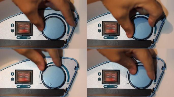 热水加热器上的水温控制，扭转手。