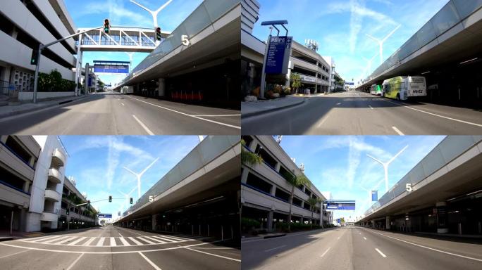 洛杉矶国际机场在大流行期间空的4k视频