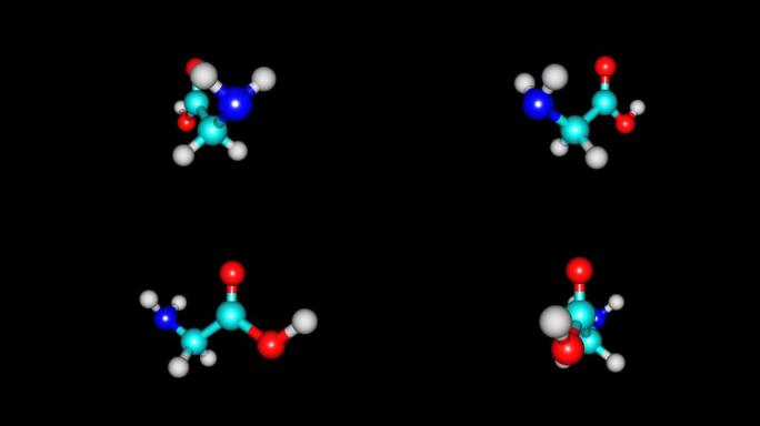 甘氨酸分子旋转视频全高清