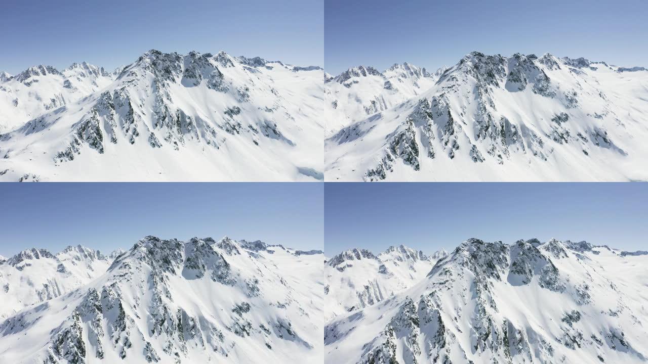 冬季瑞士山峰天线4k